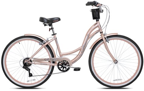 26 In. Bayside Women'S Cruiser Bike, Rosé Gold