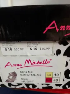 Anne Michelle Bristol-02 heels, Sz 10