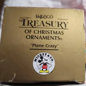 Enesco plane Crazy Disney Mickey Mouse Christmas Ornament
