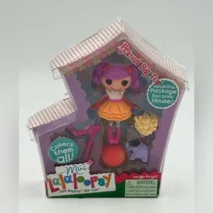 Mini Lalaloopsy 3" doll Peanut Big Top w/ elephant pet & accessories RETIRED,