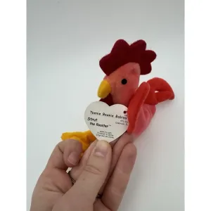 Ty Beanie Babies Teenie Strut The Rooster 1993 McDonalds