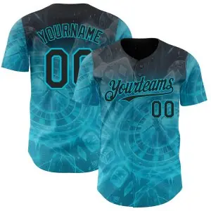 Custom Black-Lakes Blue Las Vegas Poker Club Authentic Baseball Jersey