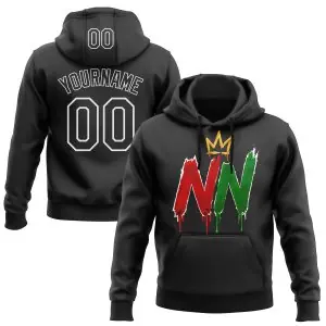 Custom Black-White Nasty Nation Daily Pullover Sweatshirt Hoodie