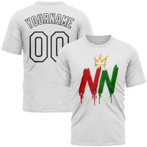 Custom White-Black Nasty Nation Daily Performance T-Shirt