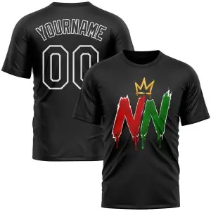 Custom Black-White Nasty Nation Daily Performance T-Shirt